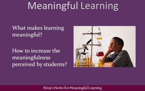 Meaningful learning